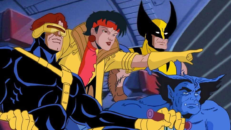 Wolverine, Cyclops, Jubilee and Best - characters in X-Men '97